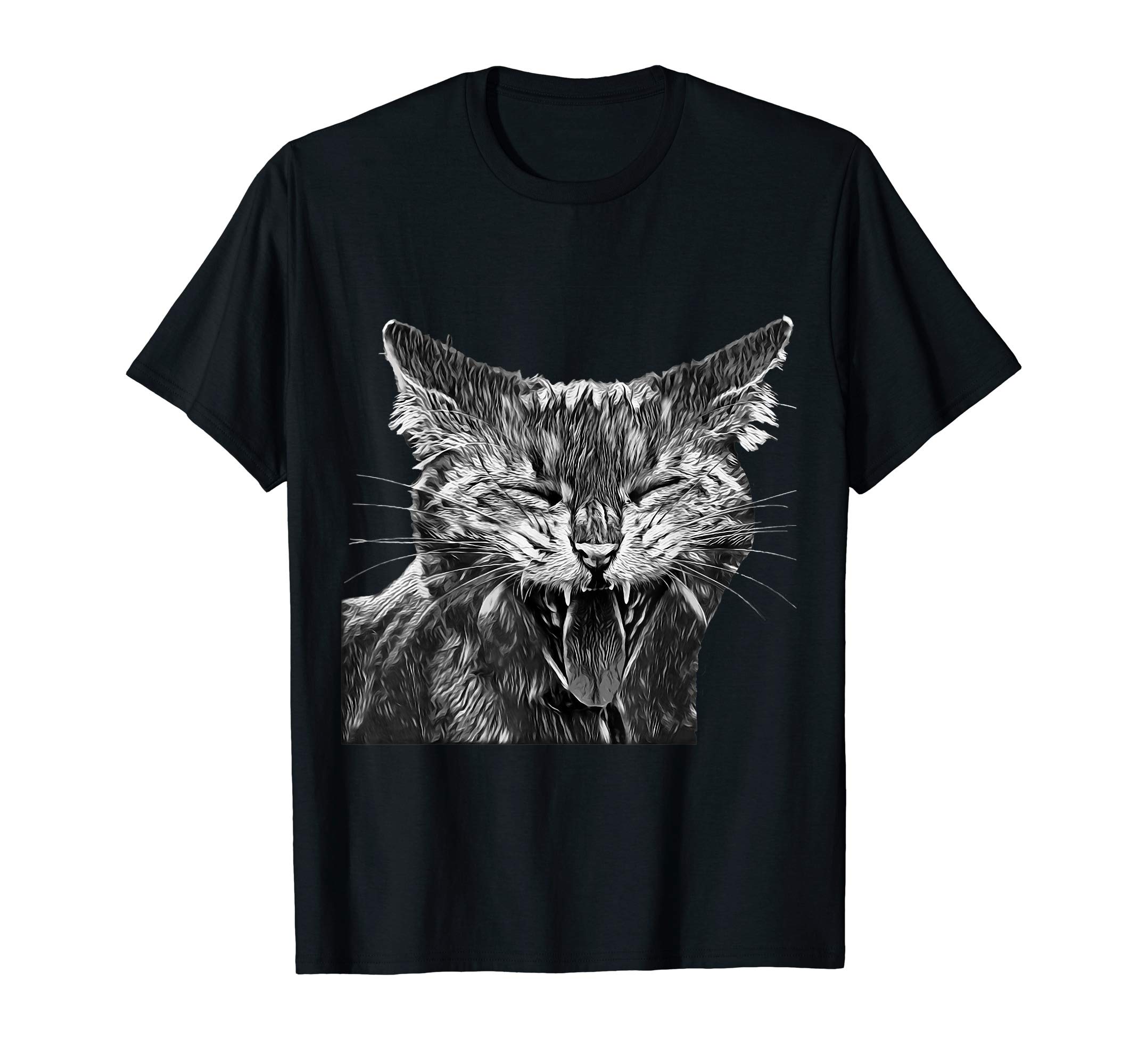 Cute Black And White Cat Portrait T-Shirt