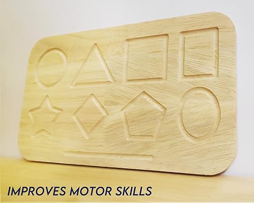 Miniatura 7 de Tabla reversible de preescritura y trazado de formas, aprendizaje para niños pequeños, formas de madera, trazado de formas para niños pequeños,