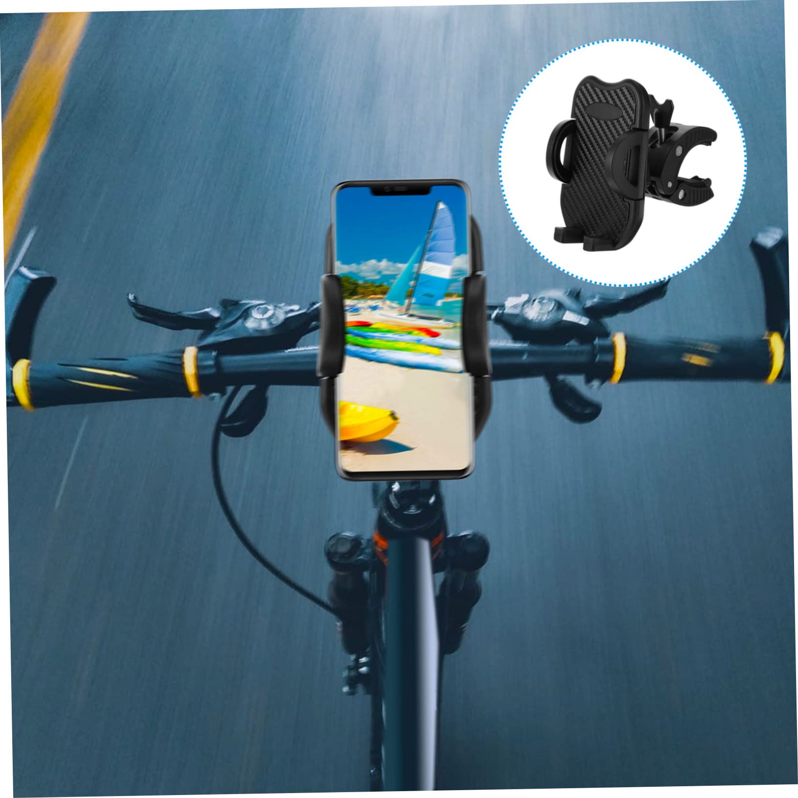 POPETPOP 1pezzi Supporto Per Telefono Cellulare Moto Design Anti-vibrazione Per Montaggio Su Manubrio Materiale Resistente e Duraturo