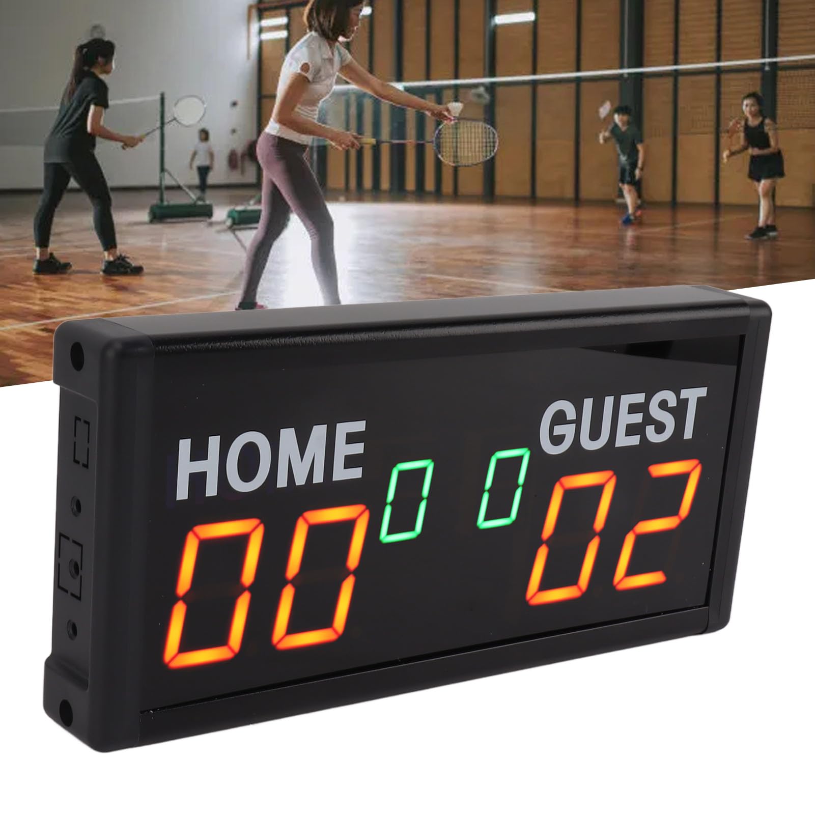Topiky Elektronische Anzeigetafel, Tragbarer LED Digitalanzeiger, Tragbare Elektronische Tischanzeigetafel mit Fernbedienung, für Badminton, Basketball, Fußball, Indoor Spiele (EU)