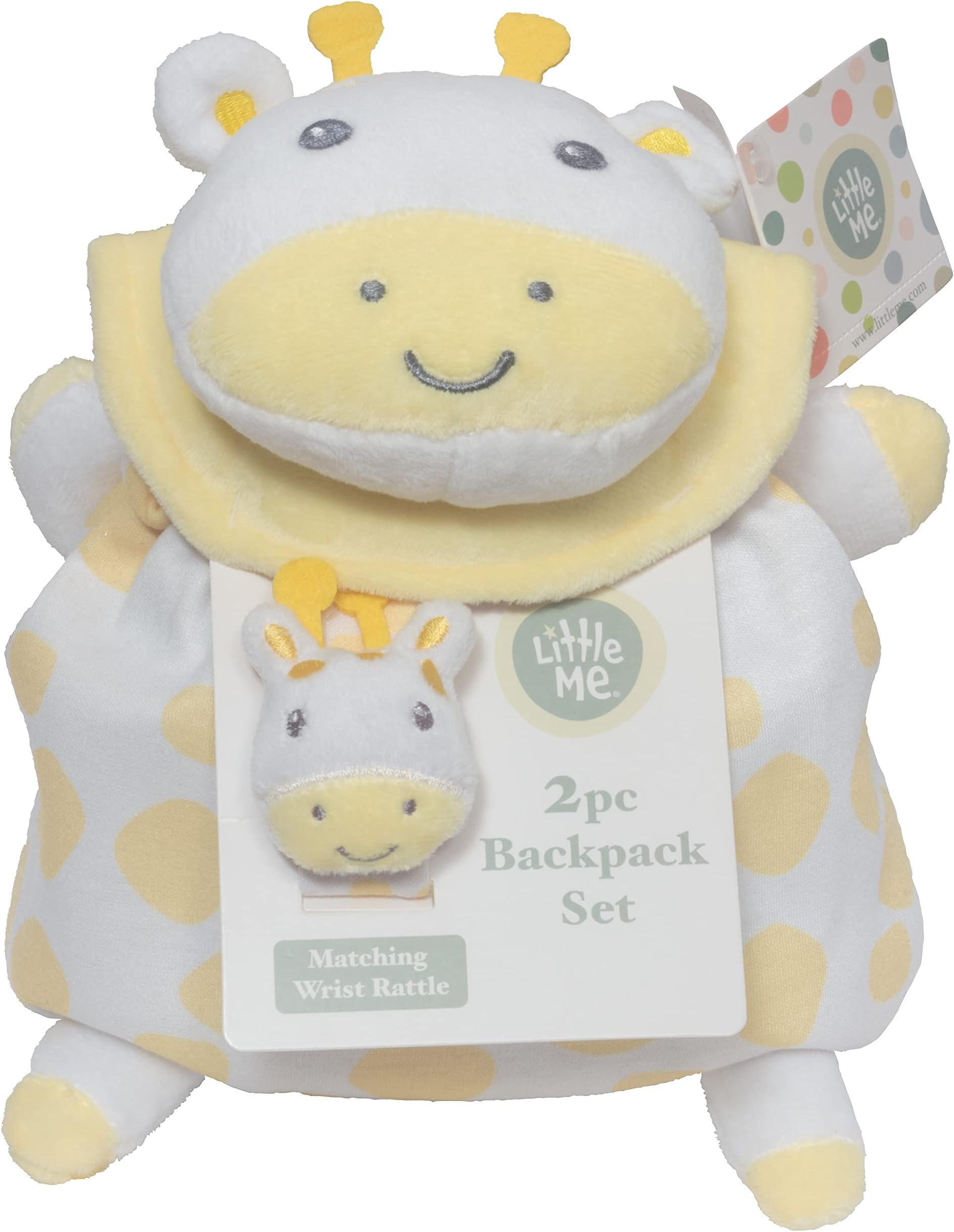 Little Me Kids' Giraffe Backpack with Wrist Rattle