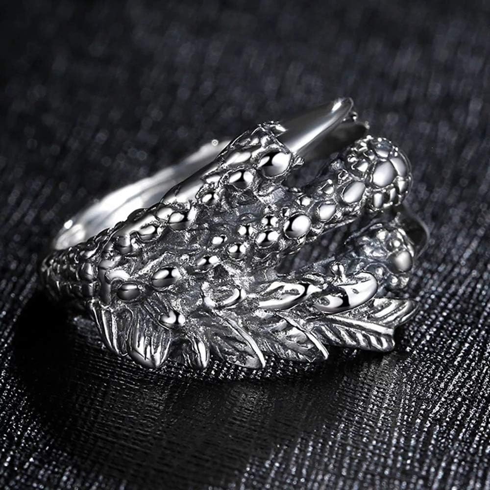 Adjustable Opening Dragon Claw Ring for Women Men Vintage Eagle Claws Rings