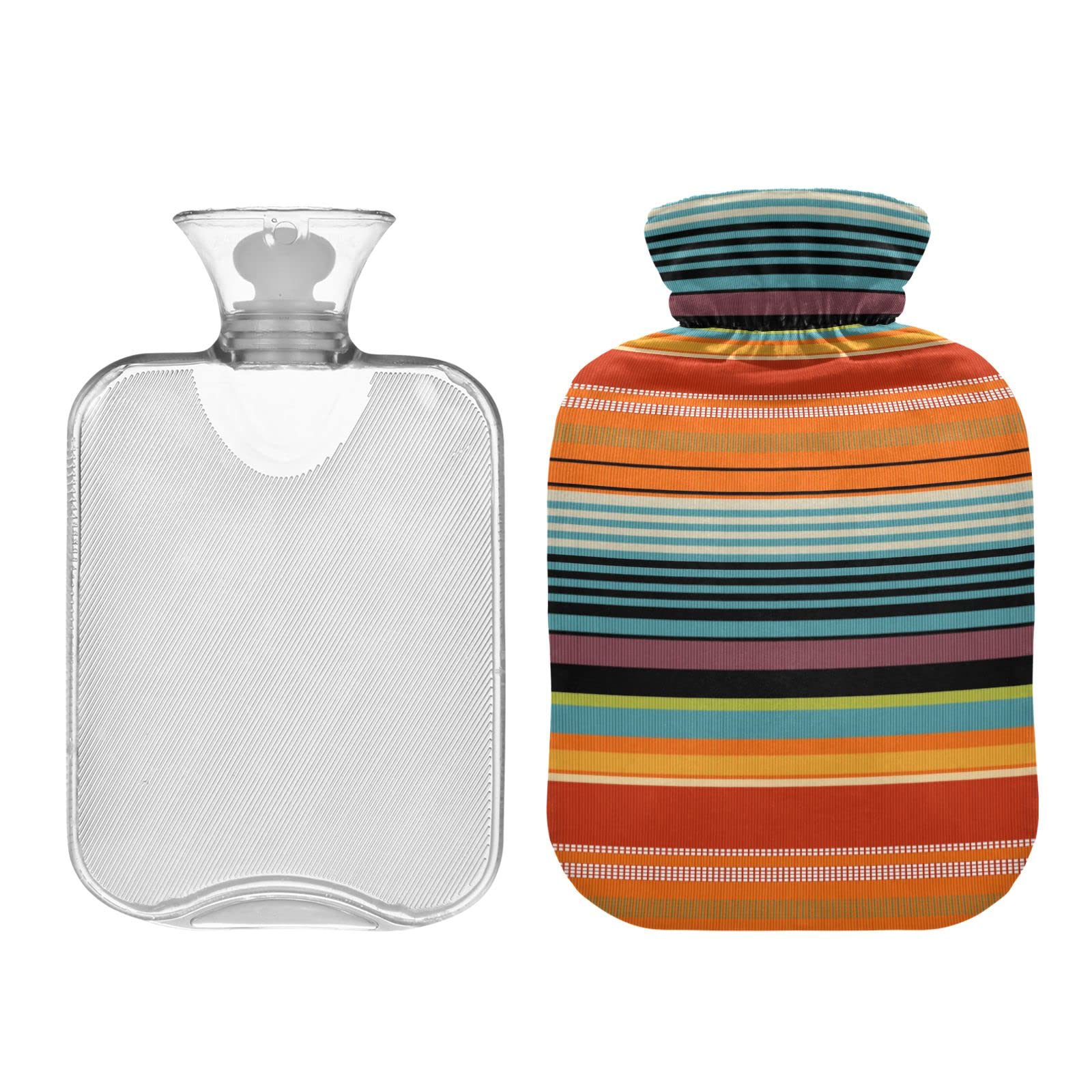 Amazon.com: STAYTOP Mexican Serape Blanket Colorful Hot Water Bottle with  Cute Velvet Cover, 2L Hot Water Bag for Hot and Cold Compress, Hand Feet  Warmer, Neck and Shoulder Pain Relief : Health