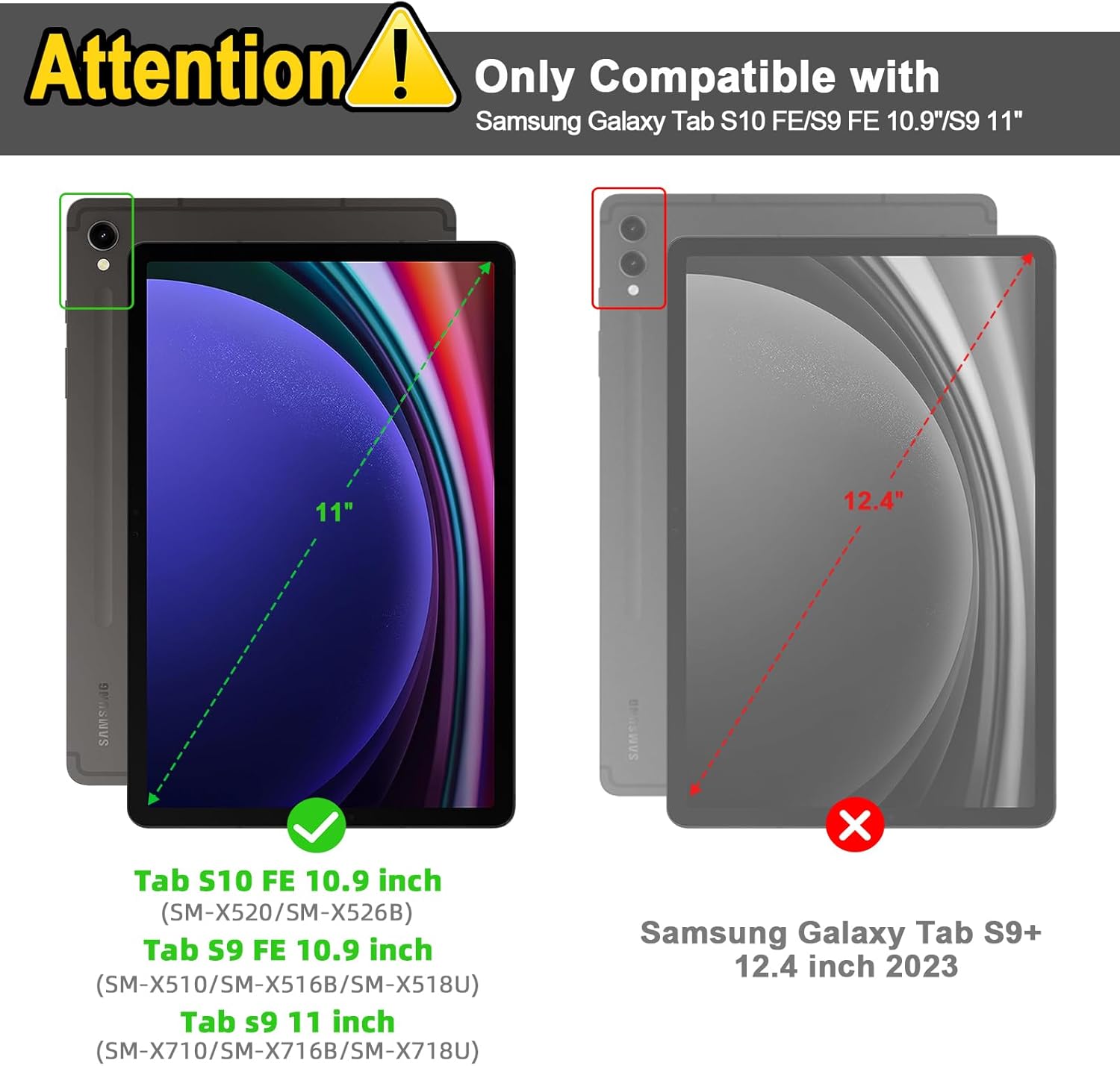 GOKOCO for Samsung Galaxy Tab S10 FE/S9 FE 10.9"/S9 11" Keyboard Case,Magnetic Detachable Keyboard Case with S Pen Holder for SM-X710/X716B/X718U/SM-X510/SM-X516-Purple