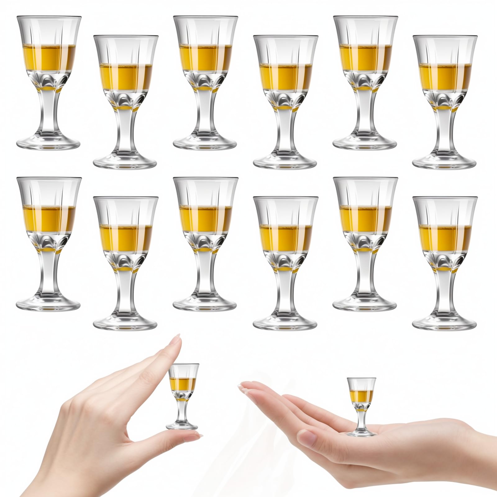 Verres à shot de 10 ml en verre transparent pour shooter de whisky et cocktail de fête