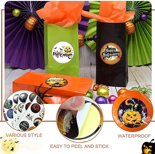 Miniatura 2 de 96 calcomanías de regalo de pavo de Acción de Gracias, etiquetas de regalo redondas para sobres, etiquetas autoadhesivas para el día de Acción de