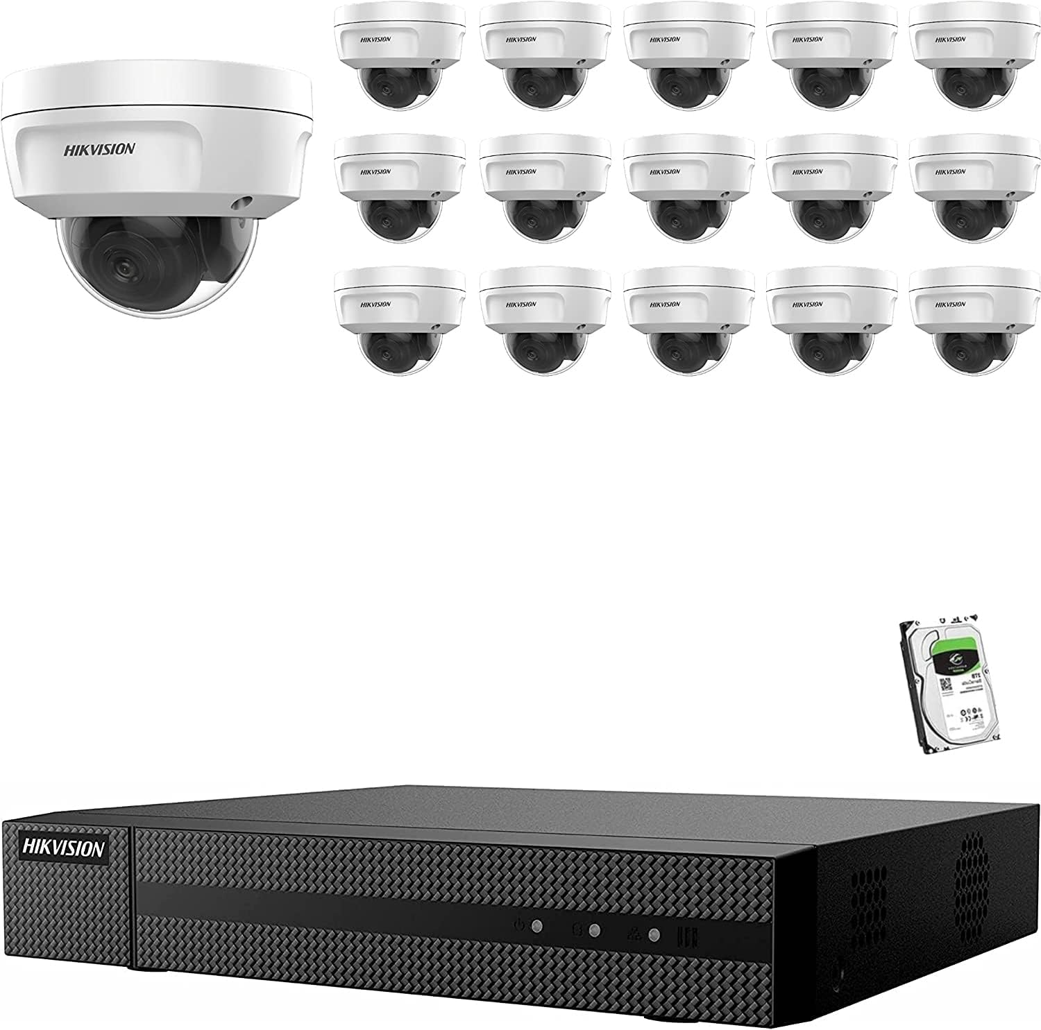 16 Channel PoE Security Camera System Bundle, 16 CH 4K 8MP