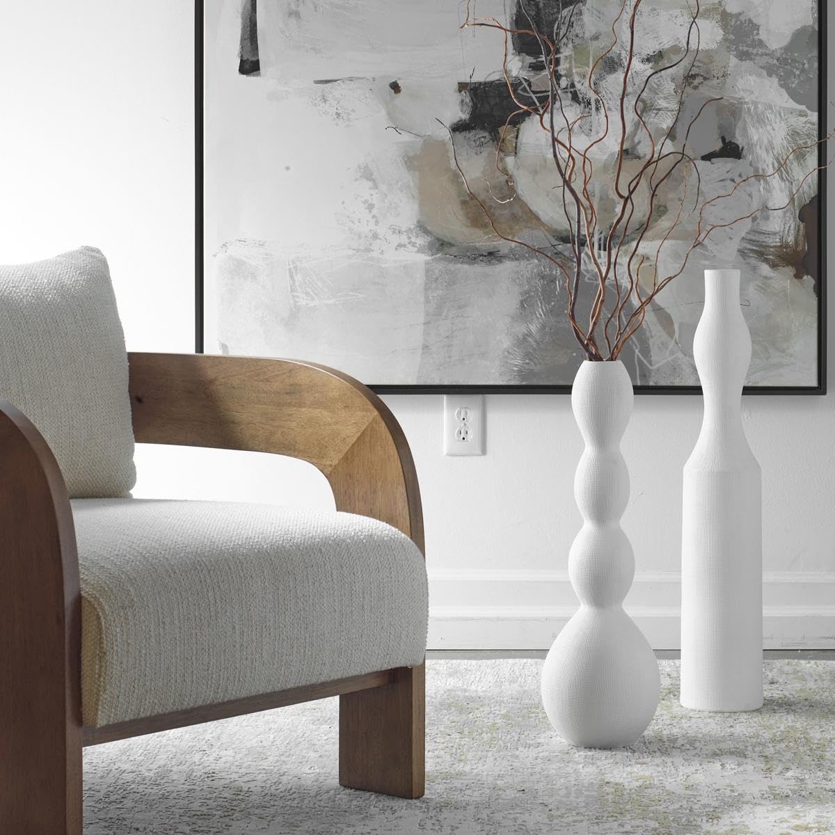 Uttermost 18219 Forma - Large Vase (Set of 2)-29.5 Inch Tall and 5.5 Inch Wide