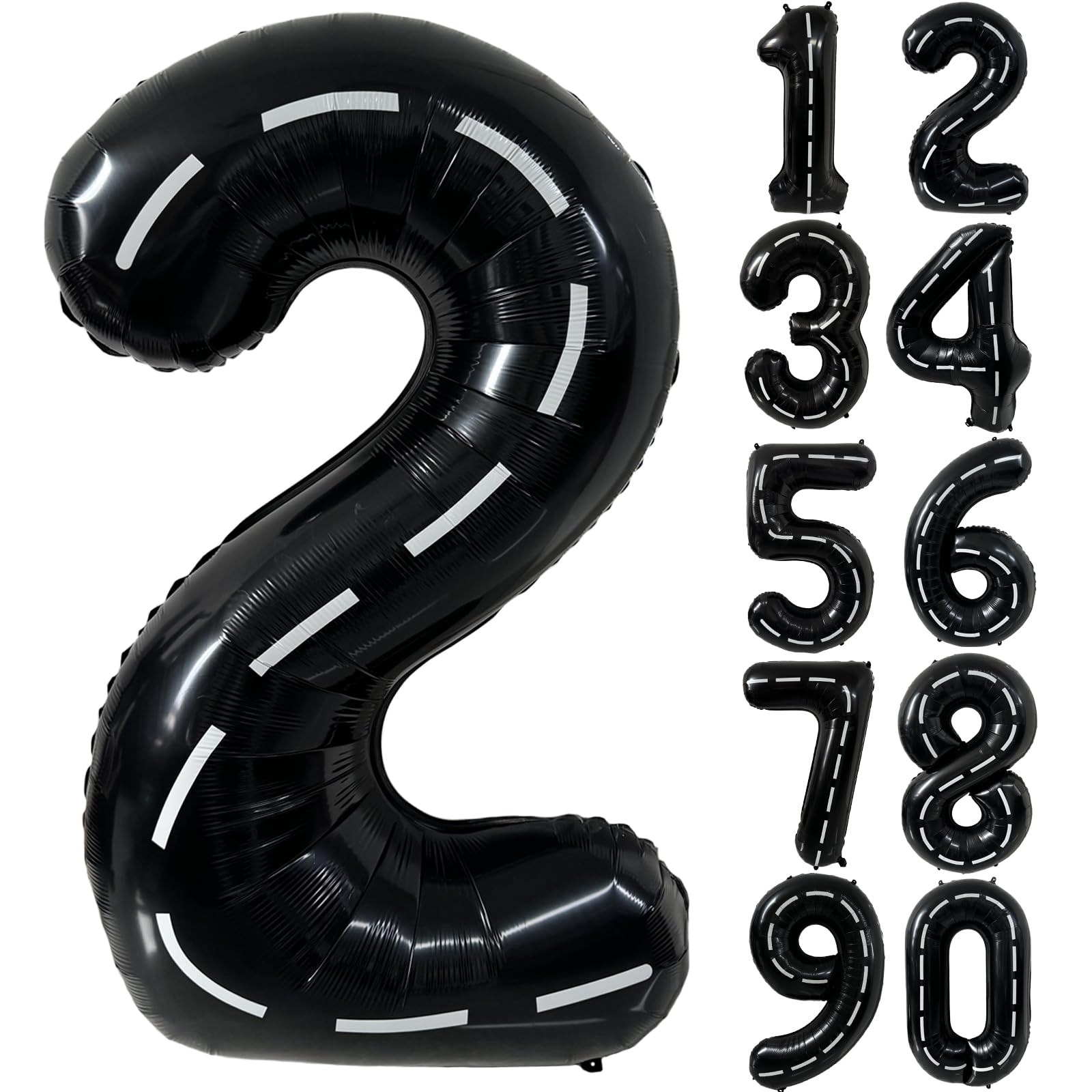 Red 0 balloon 40 Inch Giant Helium Foil Number 0 to 9 Red Balloon Birthday Wedding Party Digital Decorations (Number 0) — view 7