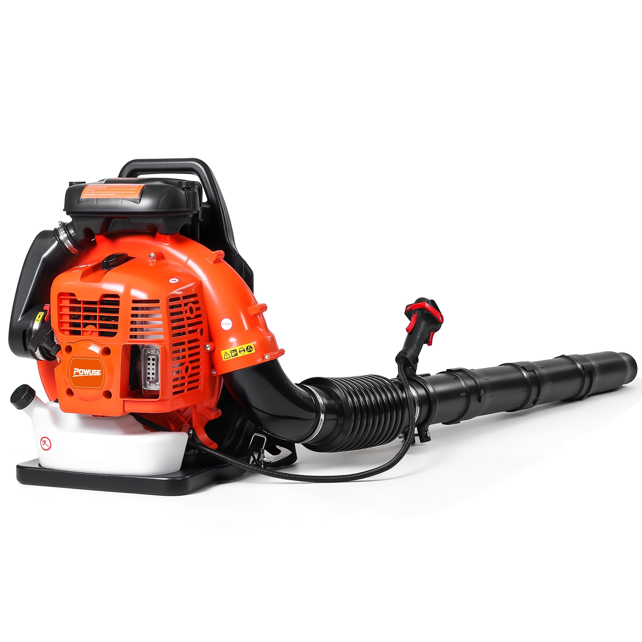 75.6CC 912 CFM 206 MPH 49N Petrol Backpack Leaf Blower, High-Performance 6.0 HP 2-Stroke Petrol Leaf Blower, Backpack Blowers for Garden Care, Snow Clearing, Garden & Driveway Clearing
