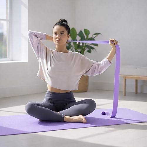 Miniatura 7 de WHITECLOUDZ Kit de yoga, juego de 7 piezas de esterilla de yoga para entrenamientos en casa, esterilla de yoga gruesa, bloques de yoga, correa,