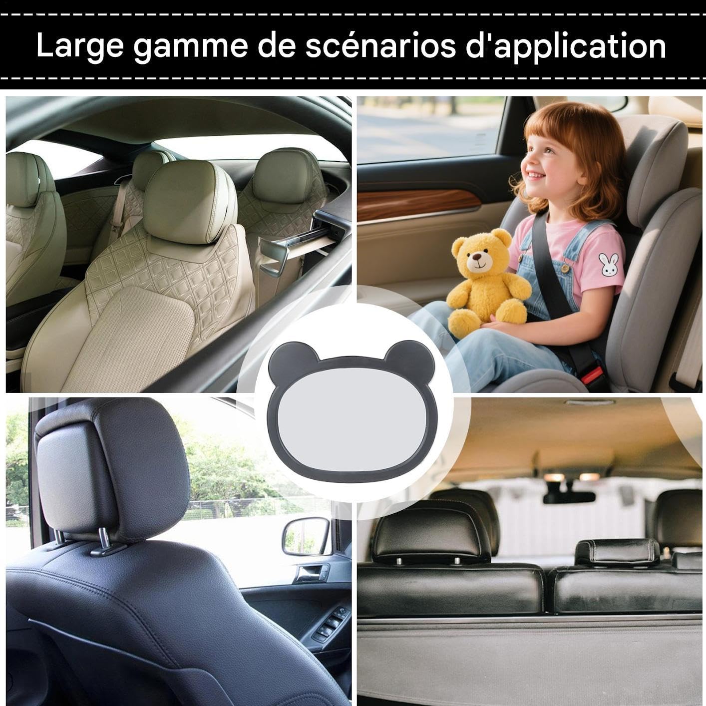 Specchietto auto neonato girevole 360 gradi Monitoraggio Osservazione | Specchietto auto neonato rotazione 360 Monitoraggio, sedile posteriore, viaggio, passeggino
