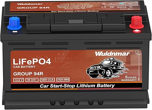 Vista 8 de Batería de coche LiFePO4 de litio de 12V BCI Grupo 47 600CCA Batería automotriz ligera de arranque y parada Tamaño H5