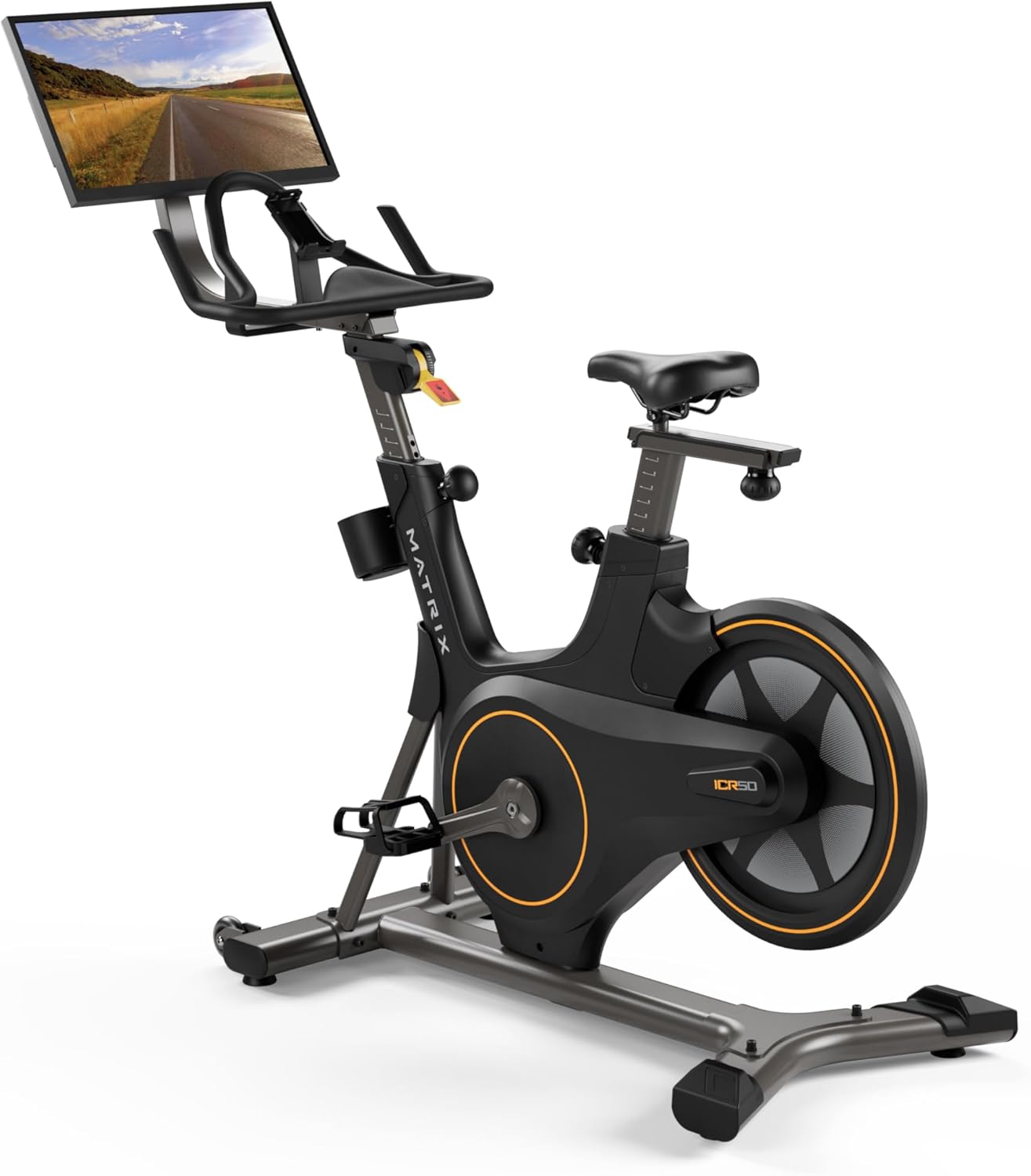 Matrix Fitness ICR50 Indoor cyclus met IX-display en geïntegreerde Bluetooth FTMS, stil achter gemonteerd vliegwiel