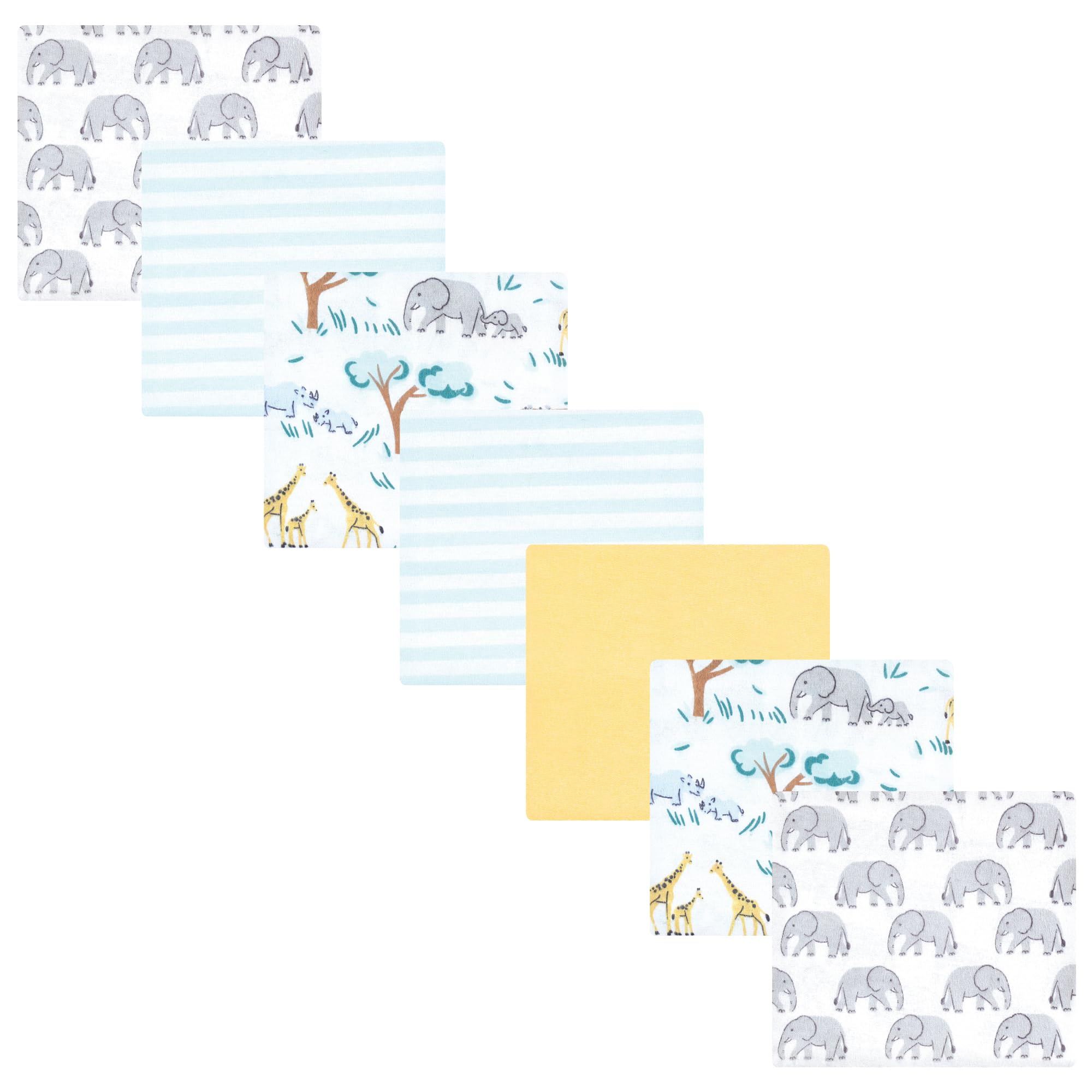 Luvable Friends Little Treasure Flannel Receiving Blankets 7pk