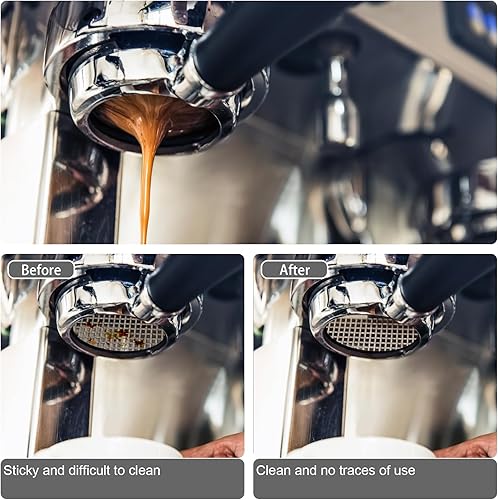 Miniatura 5 de 2 filtros de pantalla espresso de 2.106 in, pantalla de disco de café espresso 316 de acero inoxidable 316 de 150 m reutilizable, portafiltro de