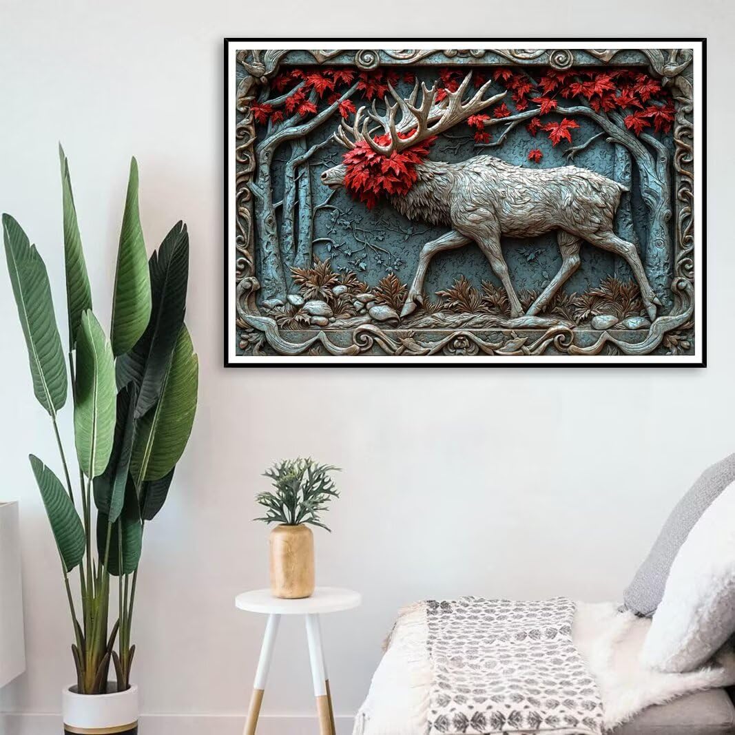 Puzzle Cervo, Puzzle 1000 Pezzi Adulti per Decor, Regalo Donna/Uomo -8460