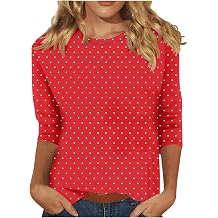 Spring Tops for Women 2025 Trendy 3/4 Sleeve Floral Tee Shirts Spring Vacation Fashion Clothes