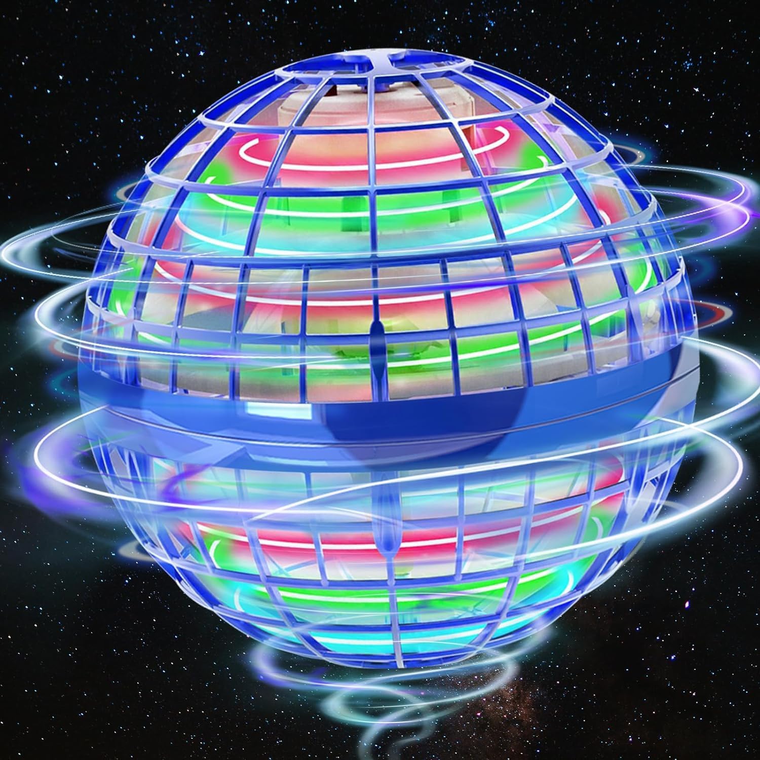 2024 Galaxy Ball Flying Orb Ball Toys Mini Drone 360° RGB