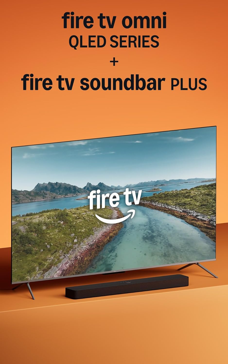 Amazon Fire TV 75" Omni QLED Series (newest model) with Fire TV Soundbar Plus