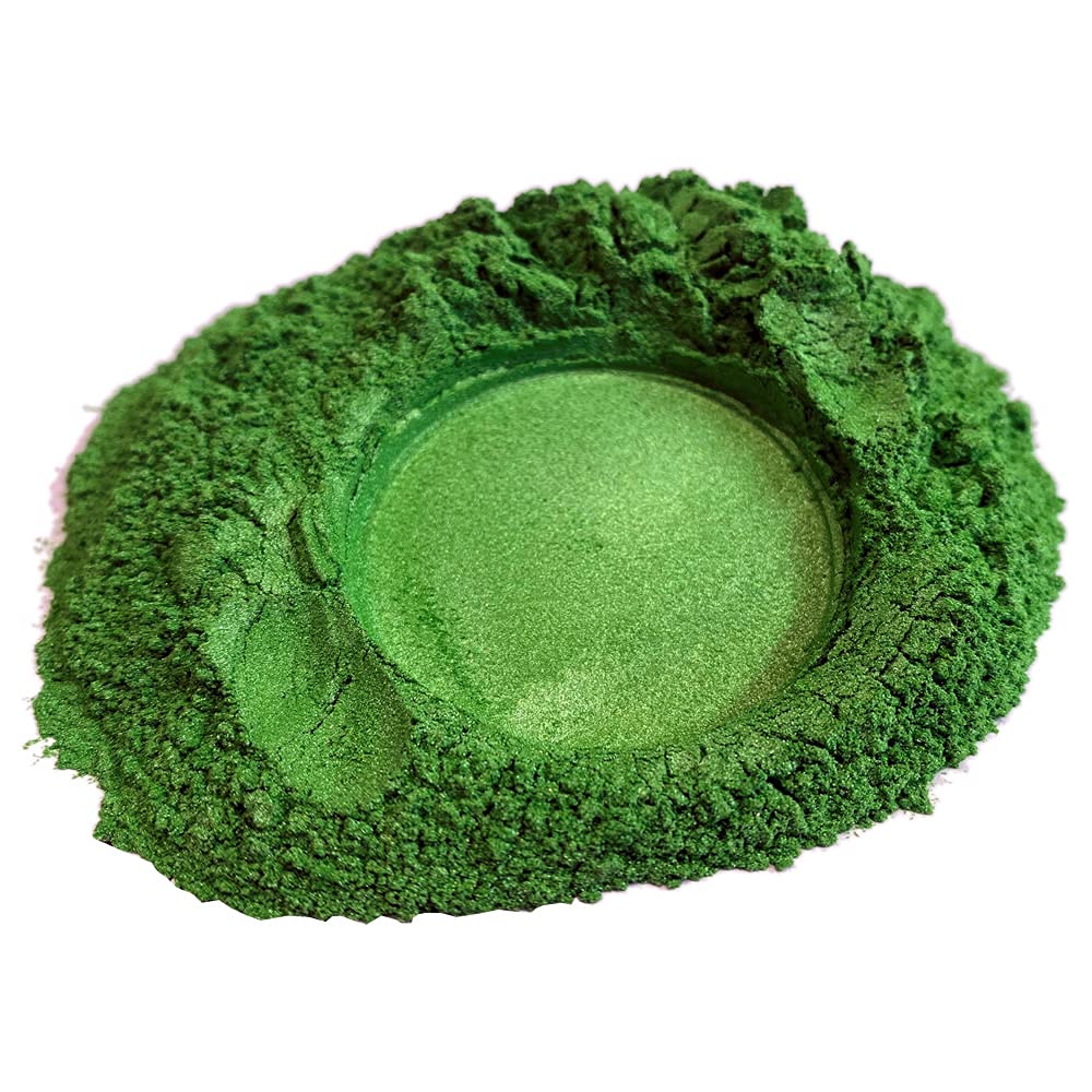 Polycraft ( Mb Fibreglass ) Green Polycraft Pearlescent Mica Pigment Powder - Apple - 100G (Epoxy Polyester Polyurethane Silicone Compatible)