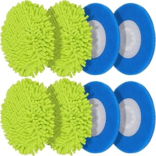Magic Sponge Eraser Pads and Microfiber Chenilles Pads for Shark Steamer S7001 s7020 s7000amz s7000 s7001tgt s7201 s8201 S7005 s8001 Series Rotating Steam Scrubber,Scrub Sanitize at The Same