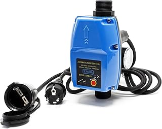 Wiltec Druckschalter mit Kabel SKD-5 230V bis 10 bar, Druckwächter mit Trockenlaufschutz für Hauswasserwerke und Pumpen, zuverlässige Pumpensteuerung