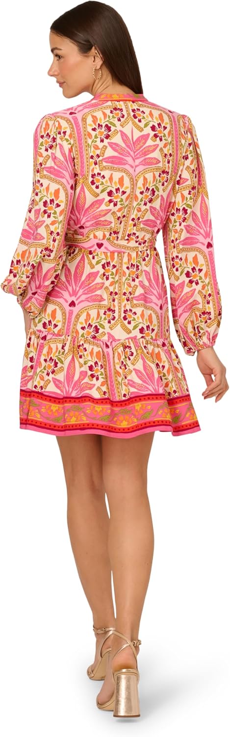 Adrianna Papell Women's Printed Flounce Dress - Image 2
