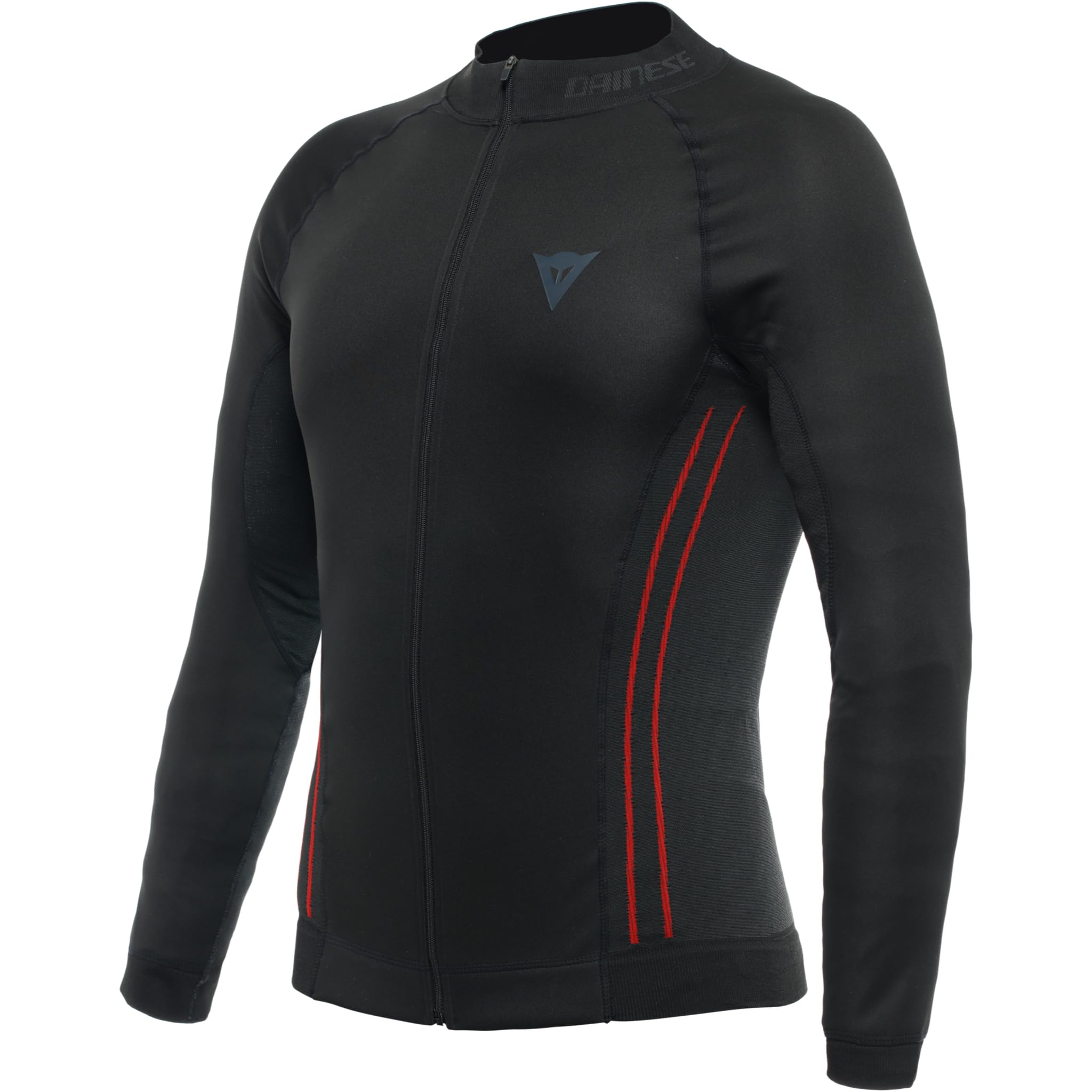 Dainese No Wind Thermo LS, Motorbike Thermal Base Layer, Men, Black/Red, M