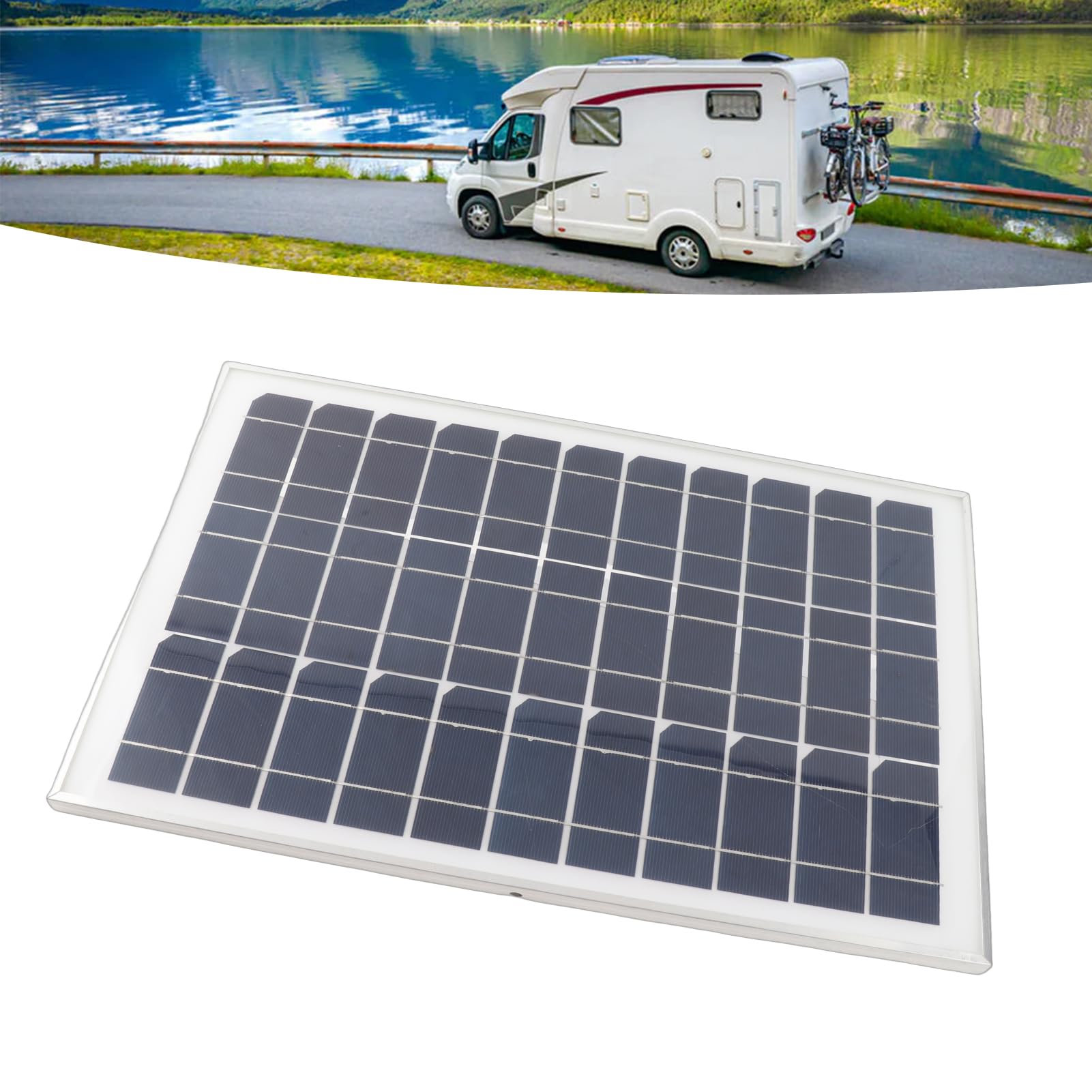 Panneau Solaire Portable 100W, Chargeur de Batterie de Voiture, Kit de Panneau Solaire 12V Facile à Utiliser pour Moto Marine RV, à Faible Bruit