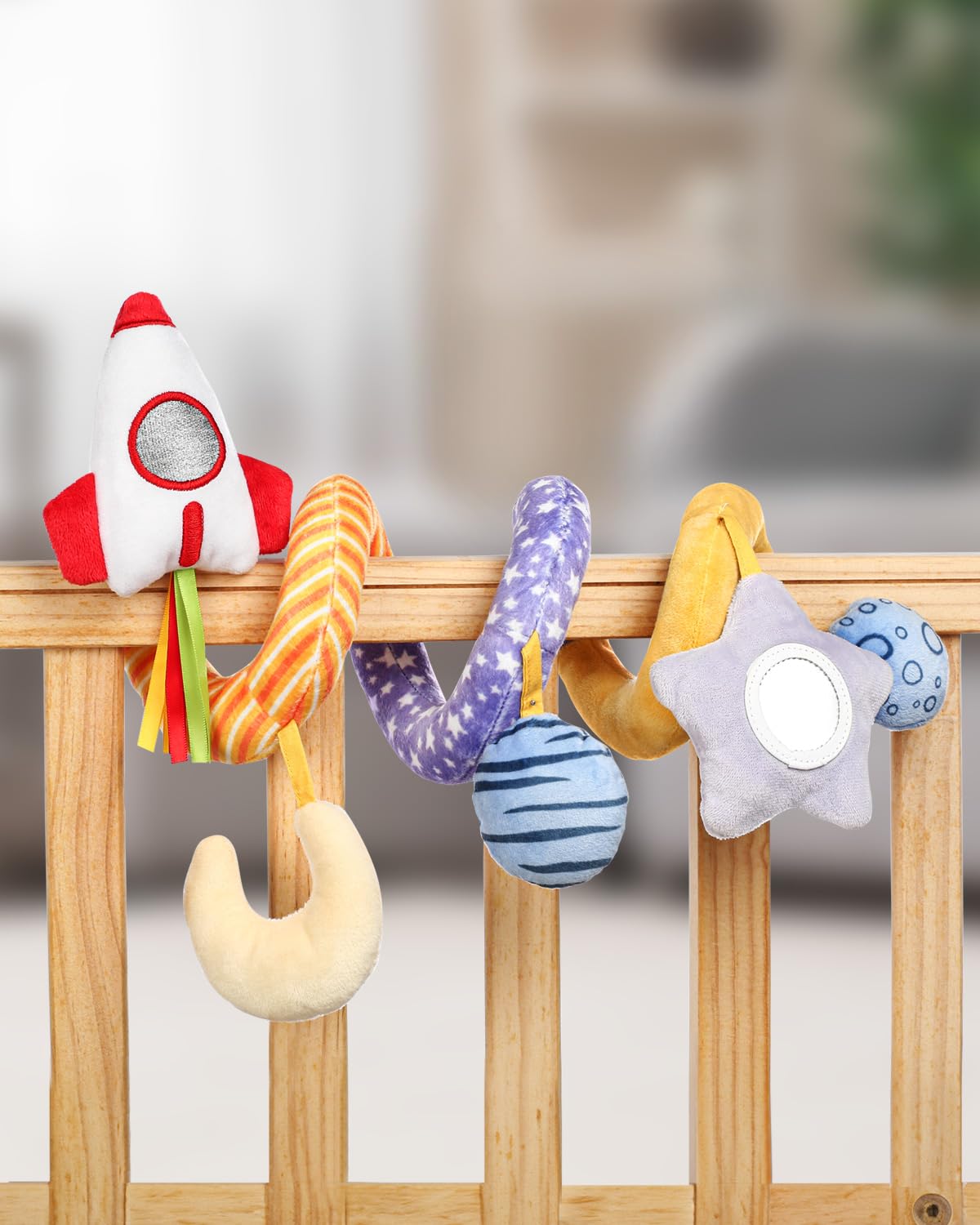 Bonfino Premium Spiral Rocket Activity Toy| Crib Hanging Rattles Toys| Baby Bed Decoration with Vibrant Colors | Rattle Activity Toy for Newborn | Soft Rattle Toy for 0-12 Months Babies (Multicolor) (B0CY9RBP5C) Amazon Price History, Amazon Price Tracker