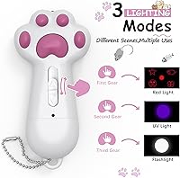 Vista 2 de FYNIGO Interactive Cat Toys for Indoor Cats and Dogs,7 in 1 USB Rechargeable Cat Teaser Toy for Chasing and Exercise