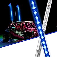 Vista 1 de Luces LED para látigo con bandera, antena de seguridad, lámpara de látigos con bandera para cuatrimotos, UTV, todoterreno, duna de arena, Buggy RZR