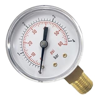 ECX270861 0-60PSI Boxed Pressure Gauge Replacement for Select Hayward Sand and D.E. Filter s210s s244s s310s s140t s144t