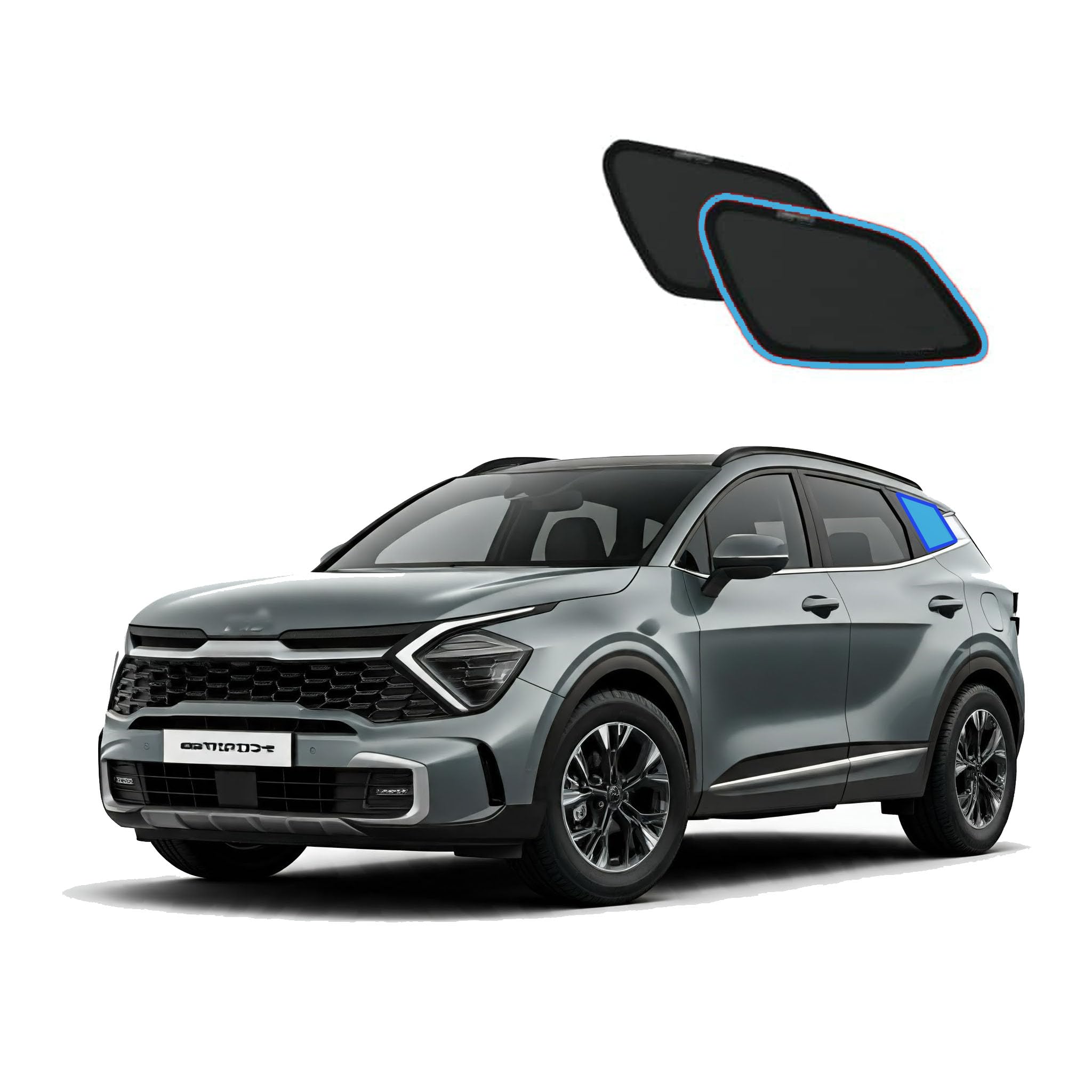Side & Rear Windows Sun Shade for Kia Sportage 2023-2025 | Custom Fit, Magnetic Mesh Cover | Baby UV/Heat Protection, Privacy Shield Sunshade (2-Pack
