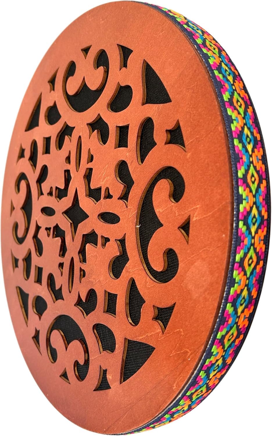 Tambour océan 30,5 cm - Tambour à débit d'eau « Cascade » - Tambour en bois onomatopique pour la guérison du son et l'accompagnement des performances