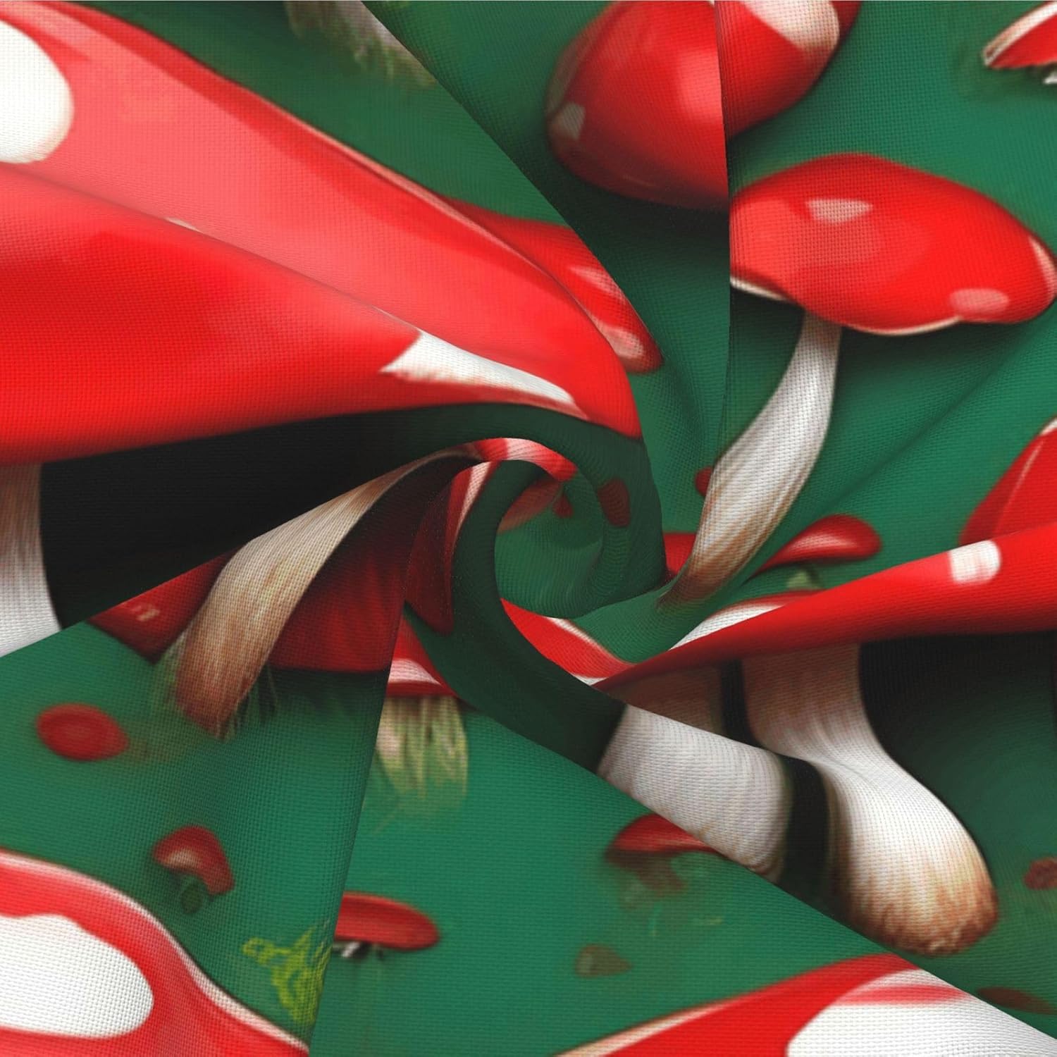 Red Cap Mushrooms Imitation Linen Pillowcase -2 Sets, Fashionable Home Decoration, Used for Sofas, Gardens, beds