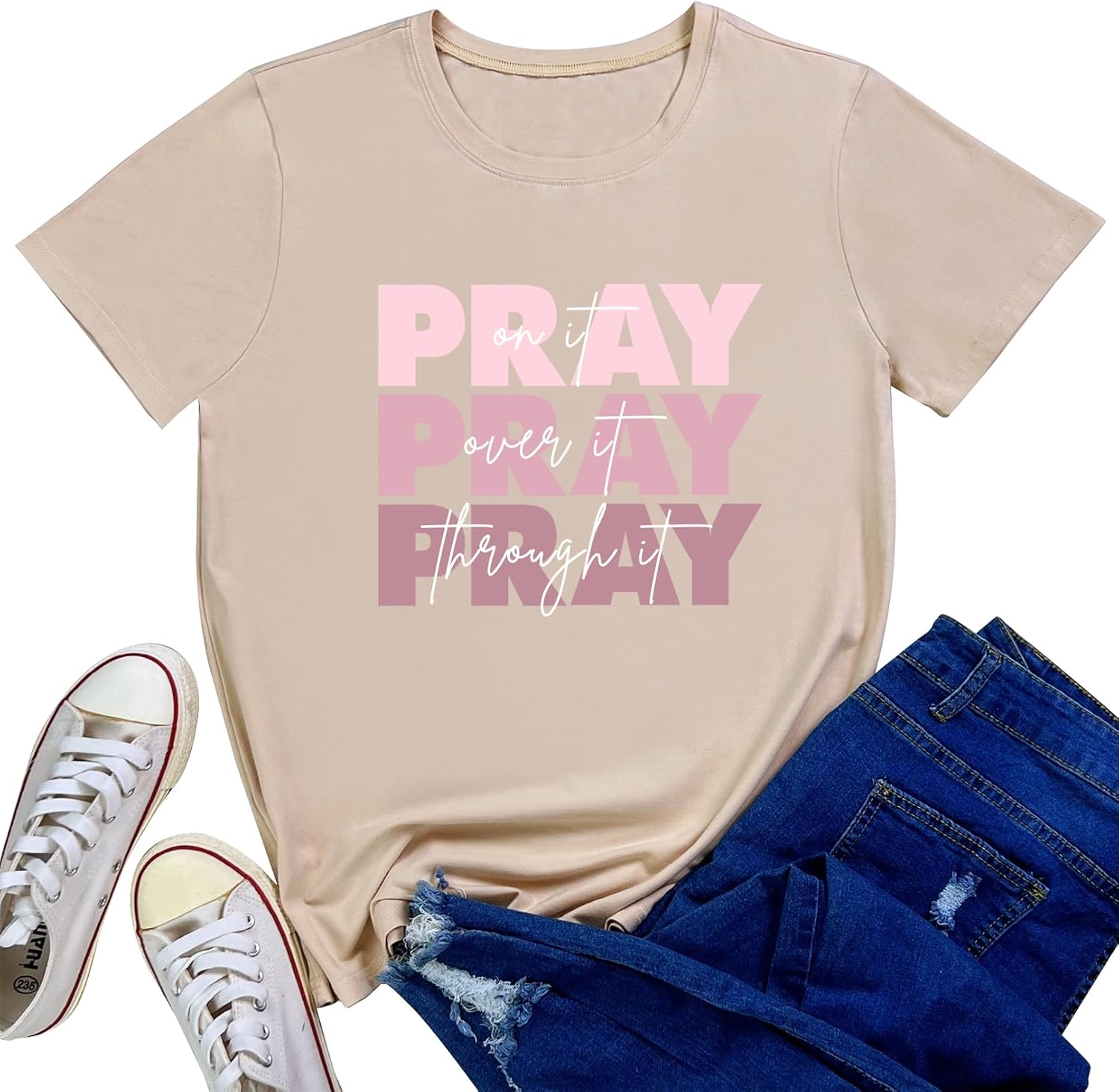 LOOKFACE Women Short Sleeve Graphic Tees Cute Cotton T Shirts