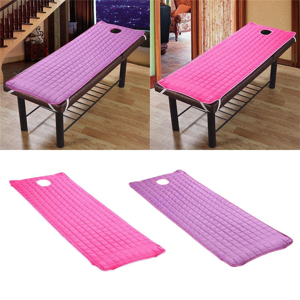 2pcs SPA Massage Treatment Bed Cover Mattresses Purple 185x70cm Purple Rosy-image-14