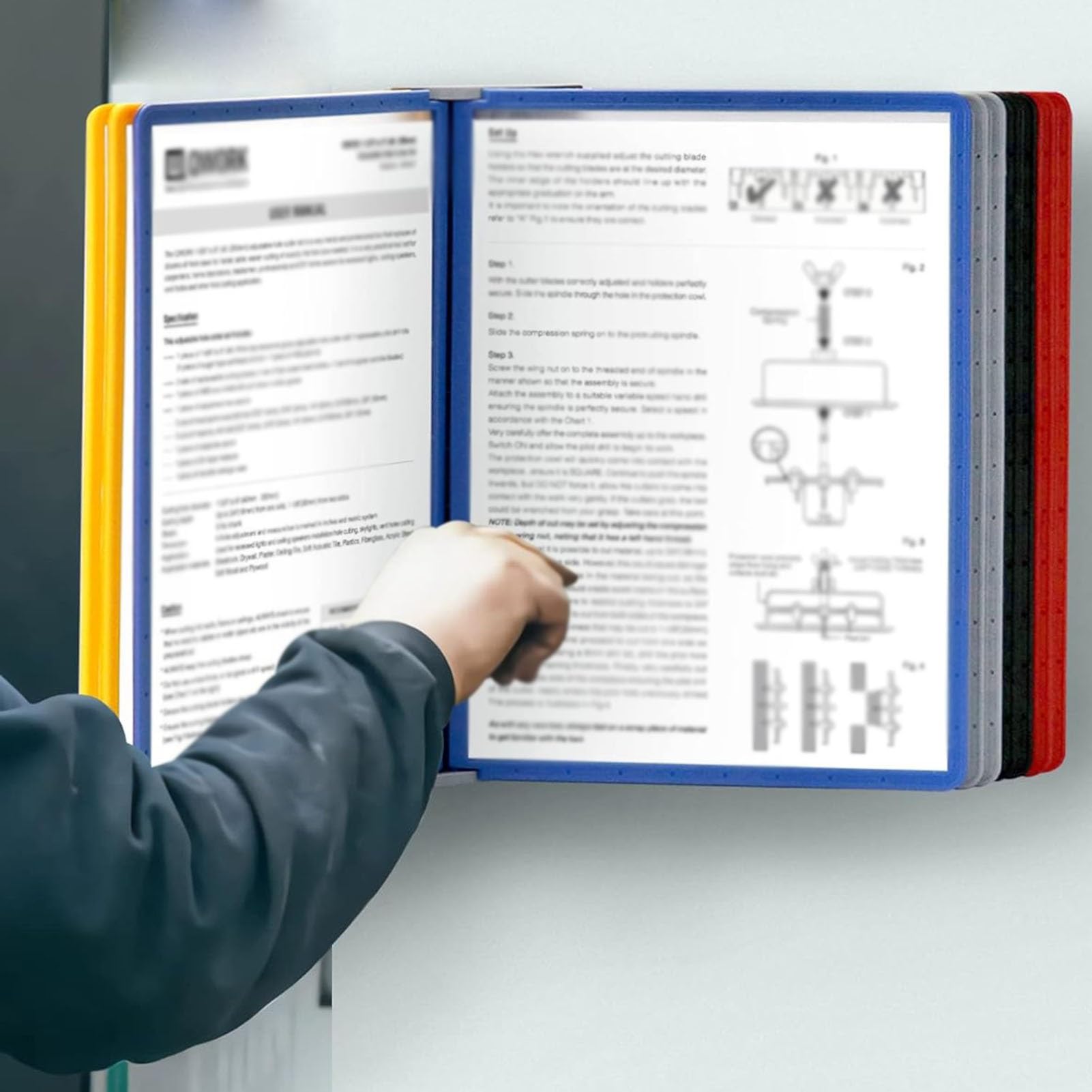 JYBNBBE Multi-Page folders, PVC 20 Double-Sided Display Pockets, Flip and Find Reference Color Document Holder