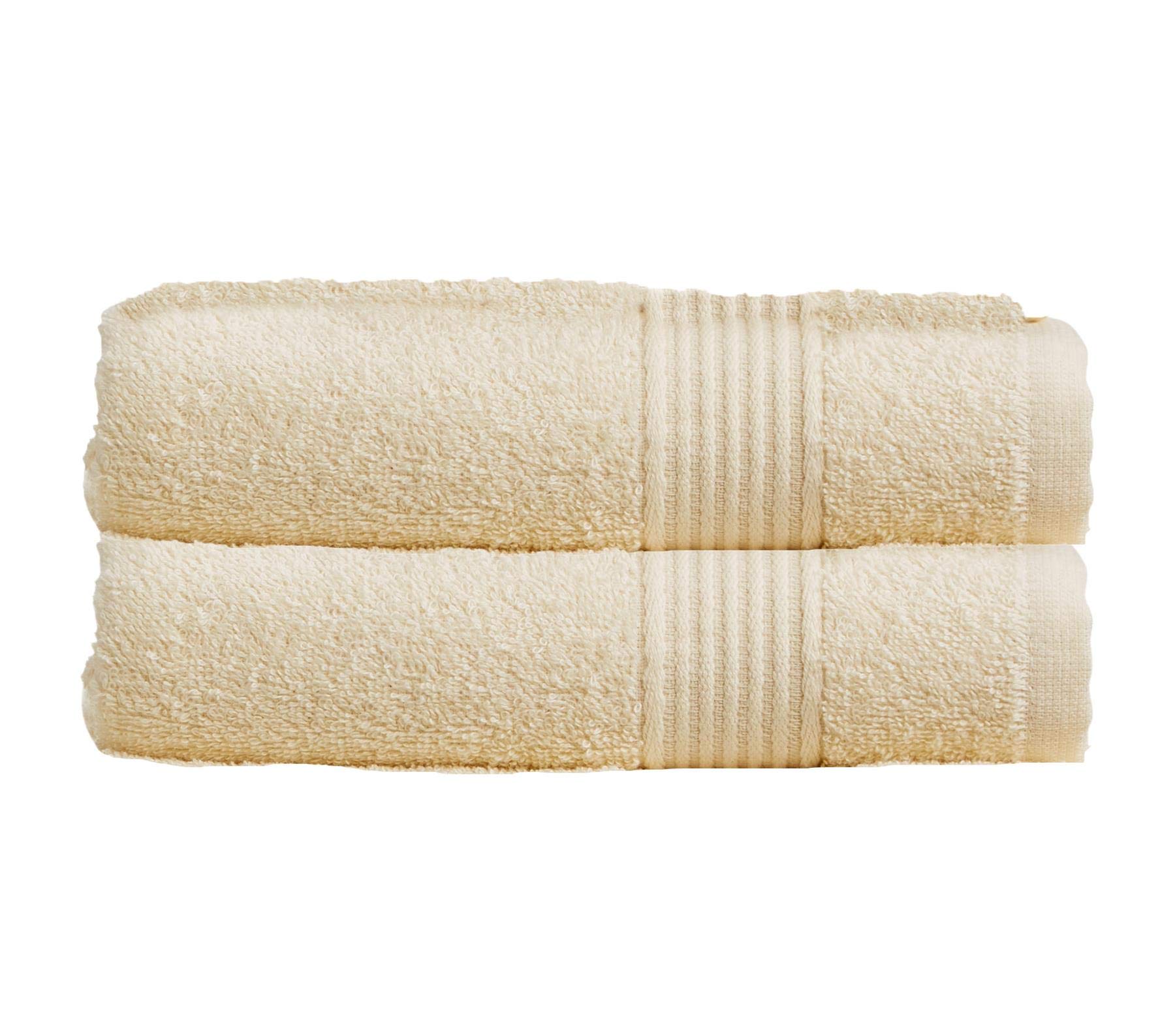 Olivia Rocco Cream Egyptian Cotton Towels Home Bathroom Towel Set Bale Fade Resistant 500Gsm Home Collection Bales Bath Sets, 2 Hand Towels