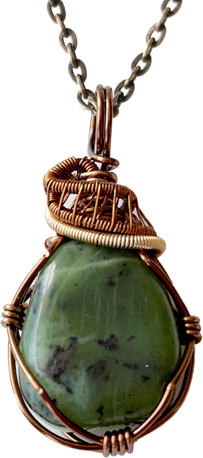 Women's & Men's Alternative Birthstone Crystal Necklace Antique Bronze - Chain