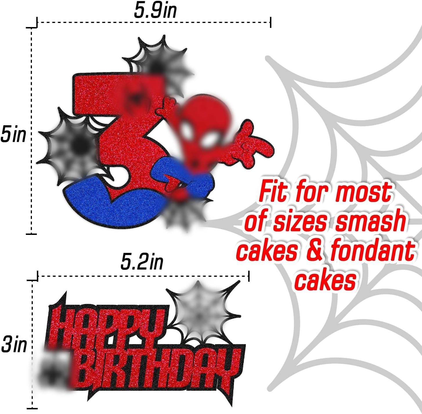 Decorazioni Torta Compleanno 3 Anni - 25 Pezzi Cake Topper Per Ragazzi - Foto 8