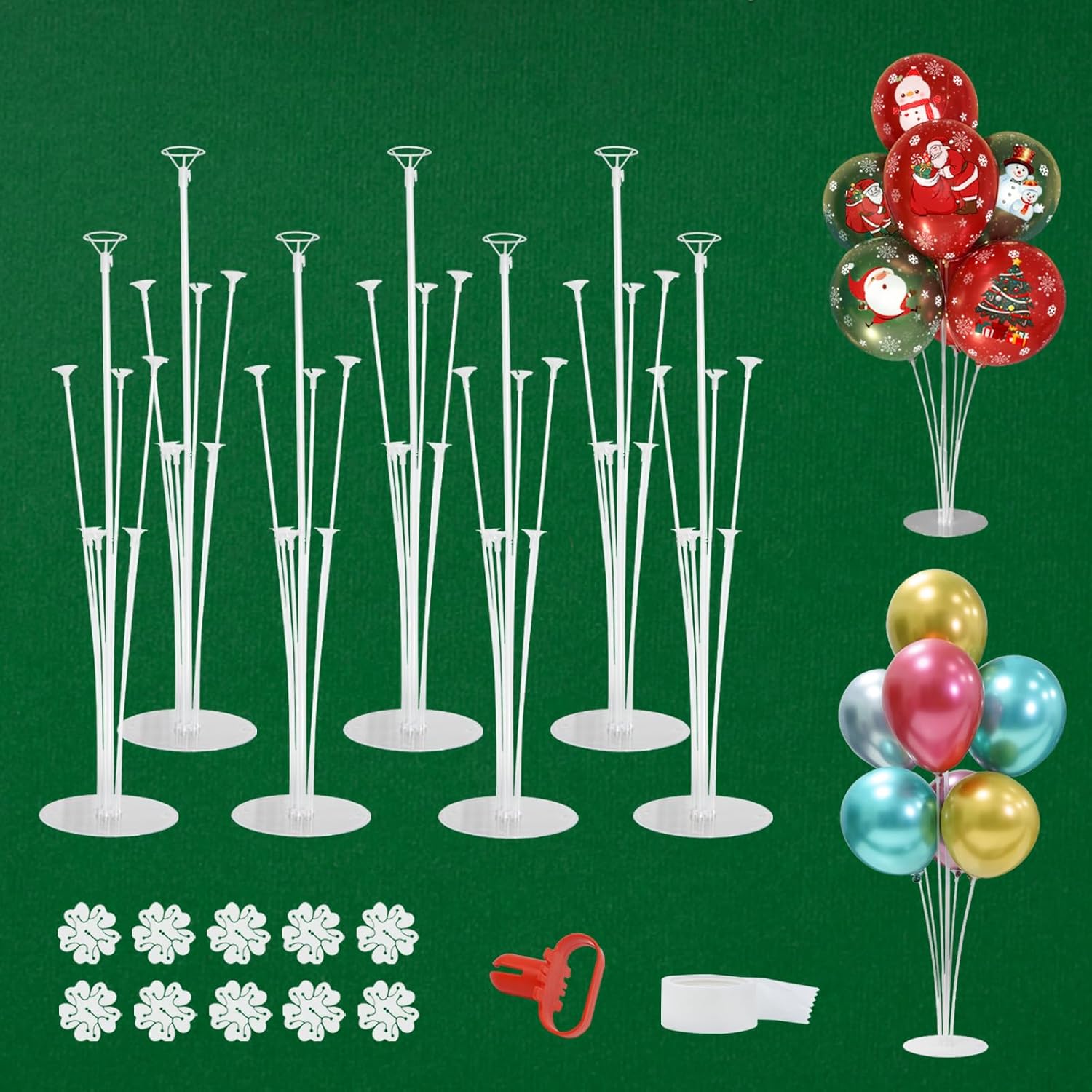 7 Sets Balloon Stand Kit, Balloon Stands for Table with 50