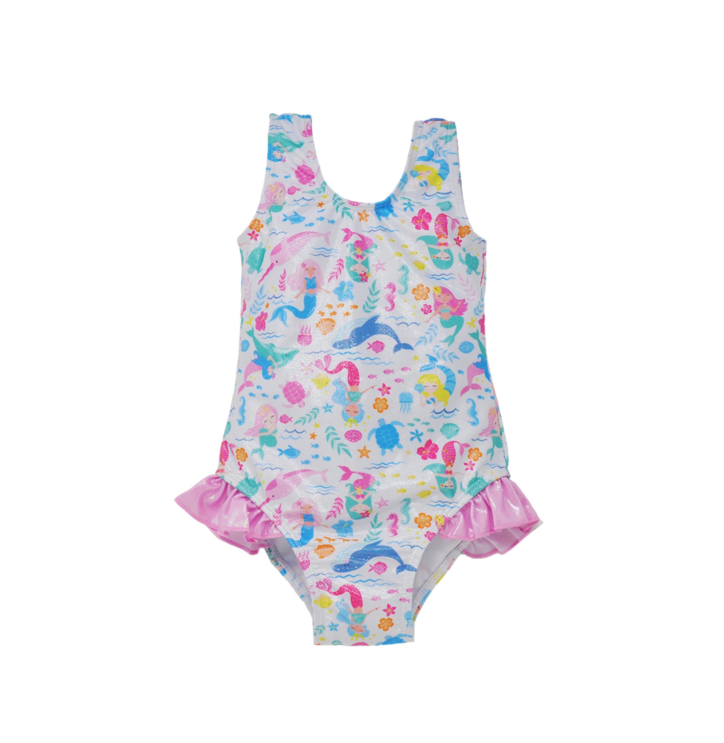 Flap Happy Girls UPF 50+ Delaney Hip Ruffle Swimsuit