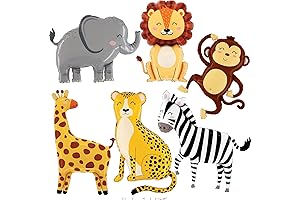 Vibrant Jungle Safari Animal Balloons for Unforgettable Birthday Parties