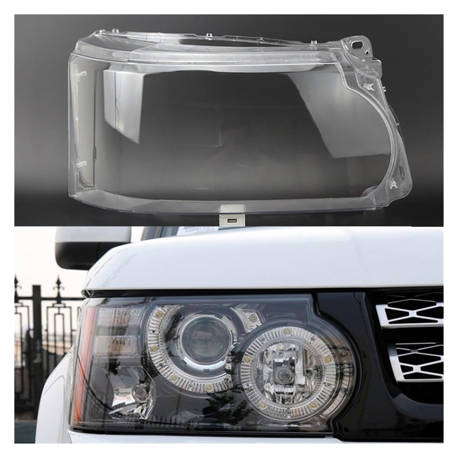 Fari Anteriori Con Lente Trasparente Per Land Rover Range Rover Sport 2010-2013 - Coppia Di Coperture - 5