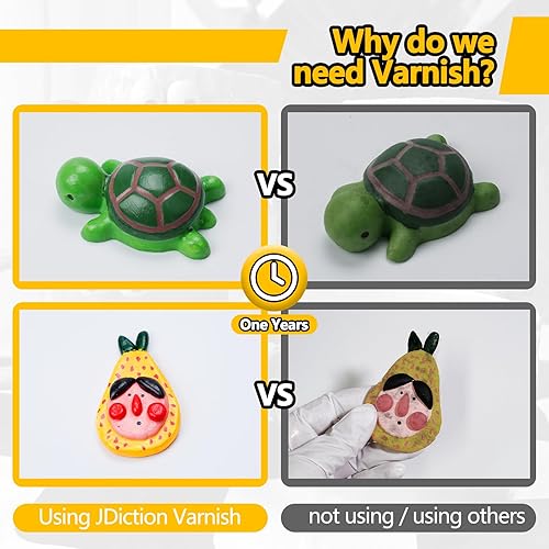 Miniatura 3 de Esmalte de arcilla seca al aire, barniz de arcilla de 6.0 fl oz para arcilla seca al airesellador de arcilla polimérica, resina creta, barniz para