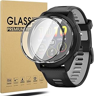Suoman 2-Pack for Garmin Forerunner 265 Screen Protector, [Anti-Scratch] Ultra-thin Screen Protector 2.5D 9H for Garmin Forerunner 265 Smartwatch