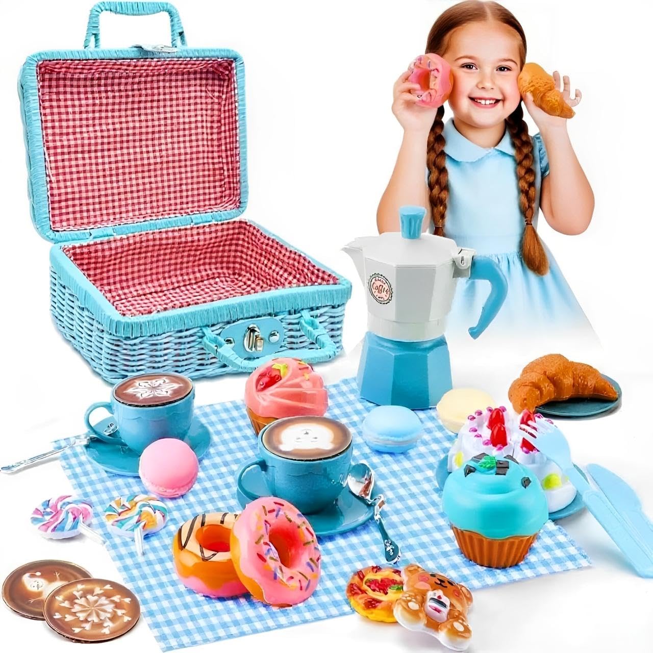 Mini Food 42 Pièces - Jouet Cuisine Enfant - Aliments Miniatures Pour Dinette Et Maison De Poupée